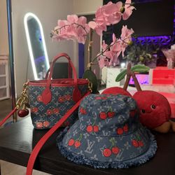 Handbag + Hat Set $100 Cherry LV🍒