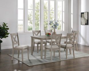 Rustic charm, design to infuse warmth 7 pc dining set