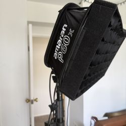 Aputure Amaran P60x 60W Output Bi-Color Lensed LED Panel Video Light + Stand 5070+ lux, CRI 95+, TLCI 97+, Color Temperature 3200K~6500K, APP Control