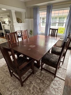 Dining Room Table + Chairs (Cherry Wood)