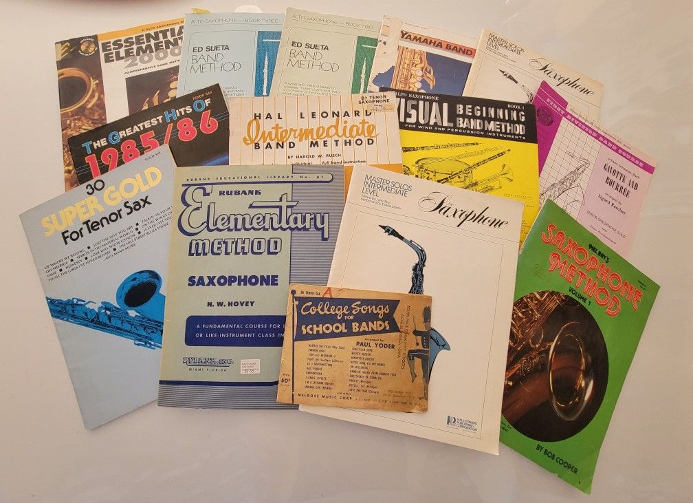 Fourteen Saxophone Books-$1