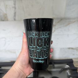 Rick and Morty Ceramic Pint Glass Cup ( Lick My My Balls )
