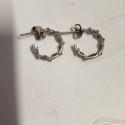 Silver With Rope Hoops