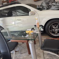 Glass Dining Table With 3 Chairs 