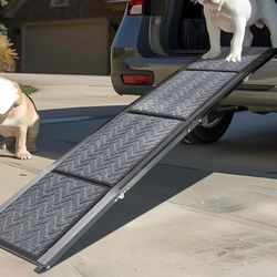 NEW 71” Folding Dog Ramp for Car/SUV – Heavy Duty, Portable, Non-Slip