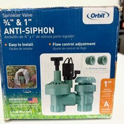 Orbit 57604 1" FPT 100 Series Anti-Siphon Automatic Sprinkler Valve with Flow