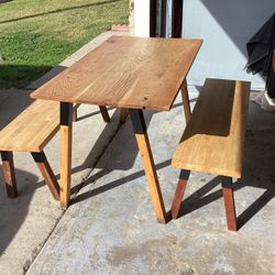 restaurant table and bench set 