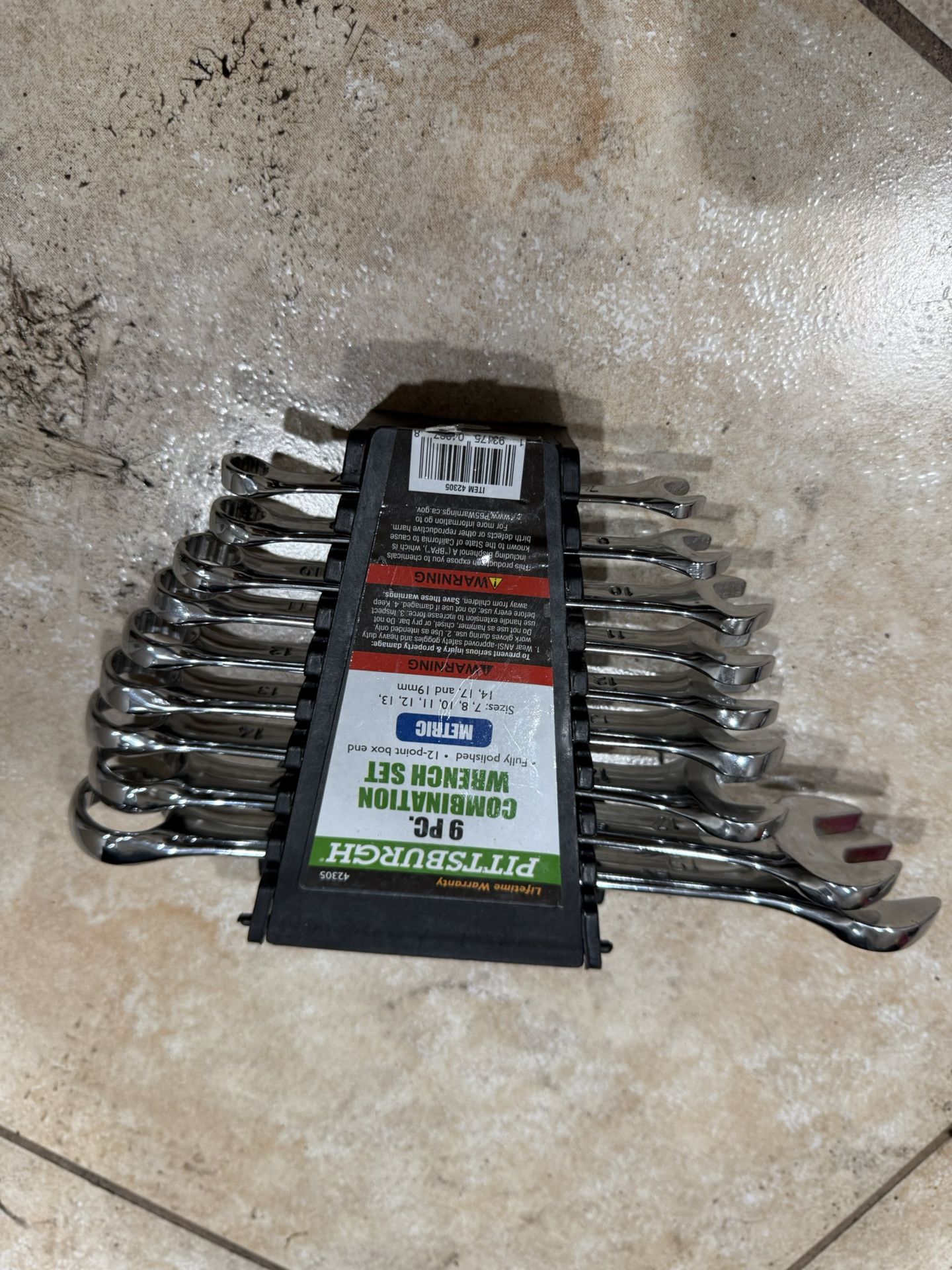 Pittsburgh 9 Piece Combination Wrench Set