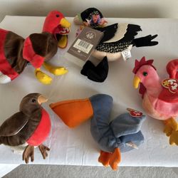 Set of 5: Beanie Baby + Hawaiian Collectible Passport Plush 