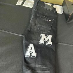 Amiri Varsity Black Jeans 