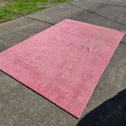 Pink Solid Area Rug