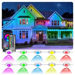 500 ft Permanent Outdoor Lights,RGB Eaves Light with App Control Remote