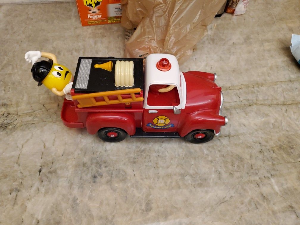 M&M Red Fire Truck Candy Dispenser