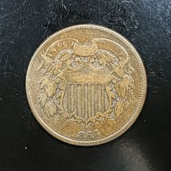 1864 Civil War Era 2-Cent Piece