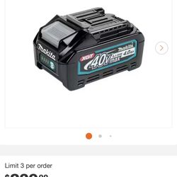 Makita Battery  40 Volts 4.0 ha