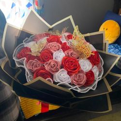 Ribbon flower bouquet 