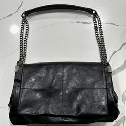 Black Zara Faux Leather Shoulder Bag