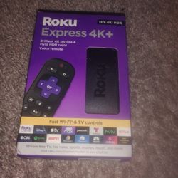 New in Box Roko Express 4k+ Tv Box.    4o2 383 391o