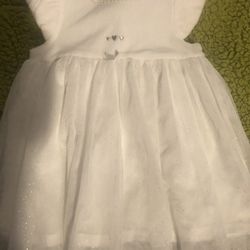 Pretty White Little Me Girls Dress. Size 9months