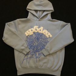 Sky Blue Sp5der Hoodie - S