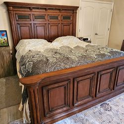 Solid Wood King Bed Set