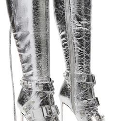Silver Heel Boots