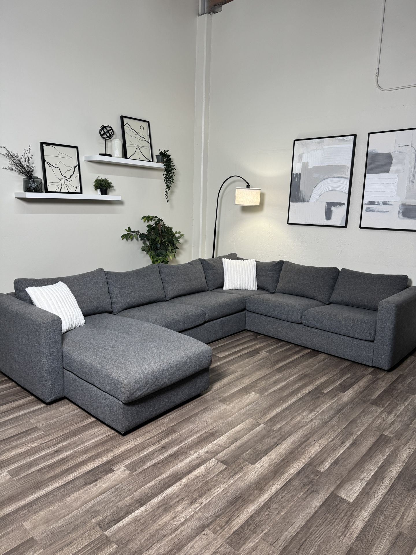 FREE DELIVERY Ikea Finnala Gray Sectional Couch Sofa Grey