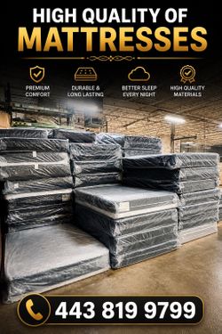 Queen Mattress ( Double Sided) With Free Box Spring - Free Delivery 🚚 Today