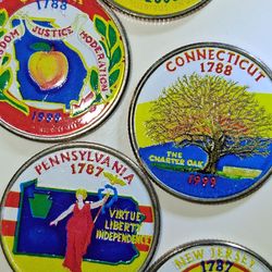 Colorized State Quarter Lot