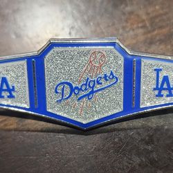 Los Angeles Dodgers Silver Enamel Pin Belt Style