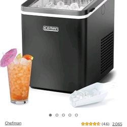 Iceman by Chefman 1 lb Dual-Size Compact Ice Machine, Ice Basket and Scoop