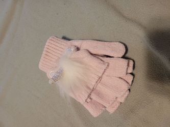 Pink unicorn gloves