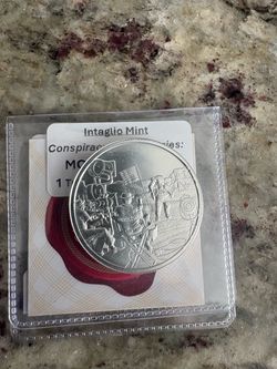 Intaglio Mint Moon Landing Conspiracy 1 Troy Oz Silver Round