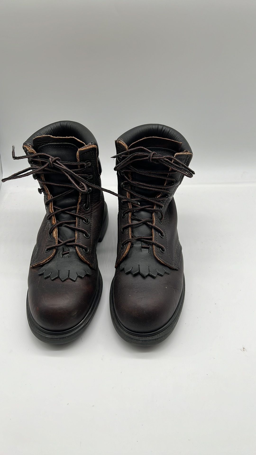 Vintage Red Wings Steel Toe Leather Boots Women Size 6 B