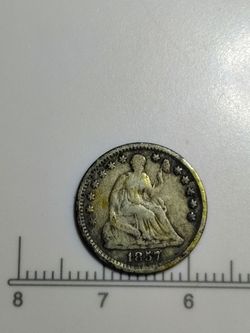Silver 1857 Seated Liberty Half Dime