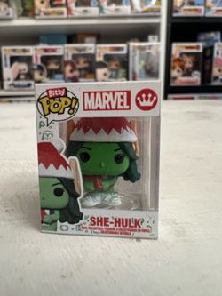 BITTY She-Hulk w/ Elf Ears 1-Inch Funko Pop Holidays Marvel Avengers Christmas Comic