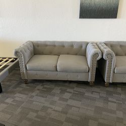 Grey Sofa And Love Seat