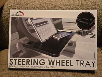 New in Box Car Steering Wheel Tray Double Sided Black