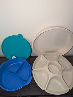 Set of (2) Vintage Tupperware Storage Containers