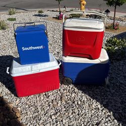 4 Ice Chests - Including Southwest Airlines Collectible