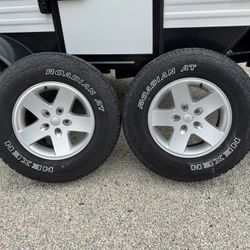 TIRES: and Jeep RIMS, set of 5, P255/75R17