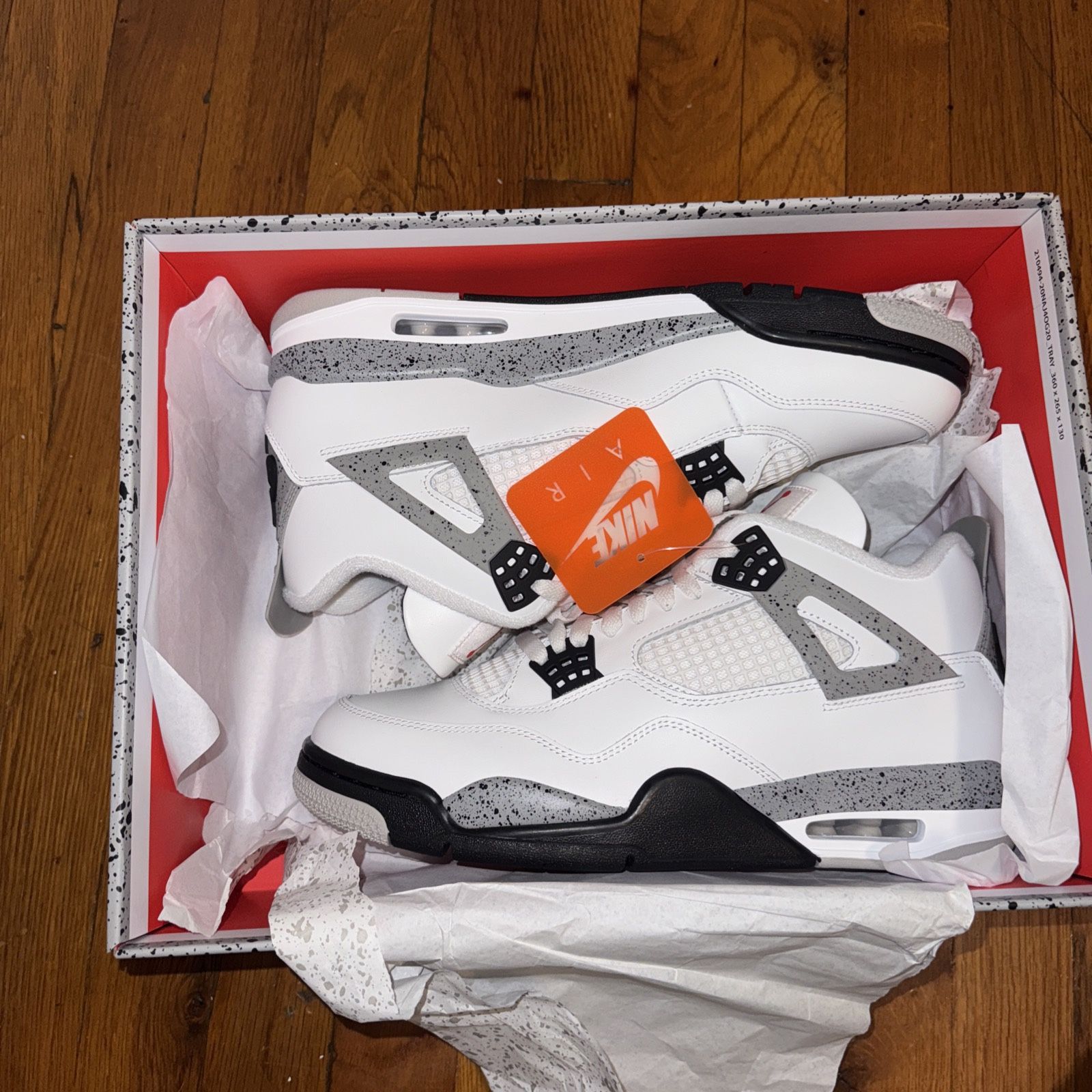 Air Jordan 4 Retro 'White Cement' FV5029-100 2025 Size 11.5M /13W Brand New