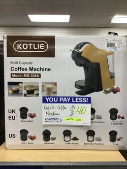 Kotlie coffee maker with accessories