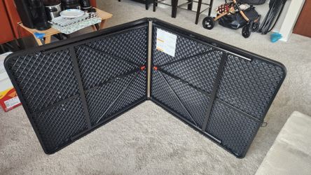 6 ft Rectangle Folding Table - Black
