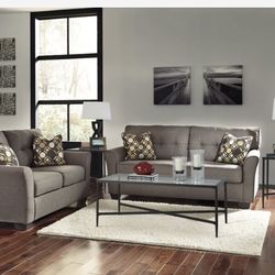 Tibbee Slate Living Room Set ( sectional couch sofa loveseat recliner options