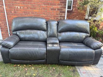 Leather Reclining Loveseats with Console - $600 OBO