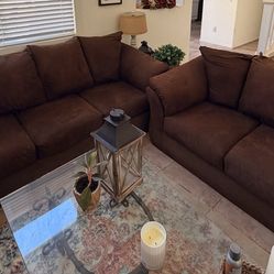 Sofa and loveseat