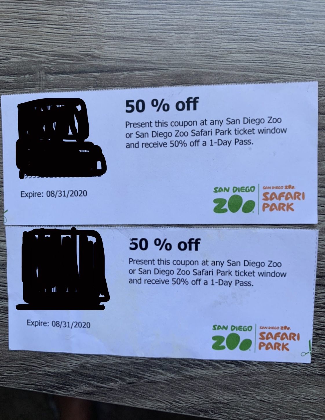 San Diego Zoo or Safari Park coupons