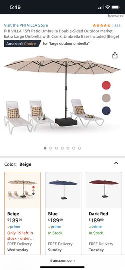 Beige Patio Umbrella