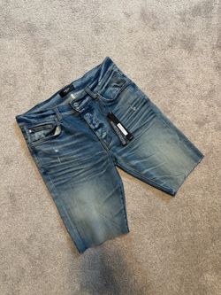 AMIRI Custom Cutoff Denim Shorts ‘Aged Indigo Blue’